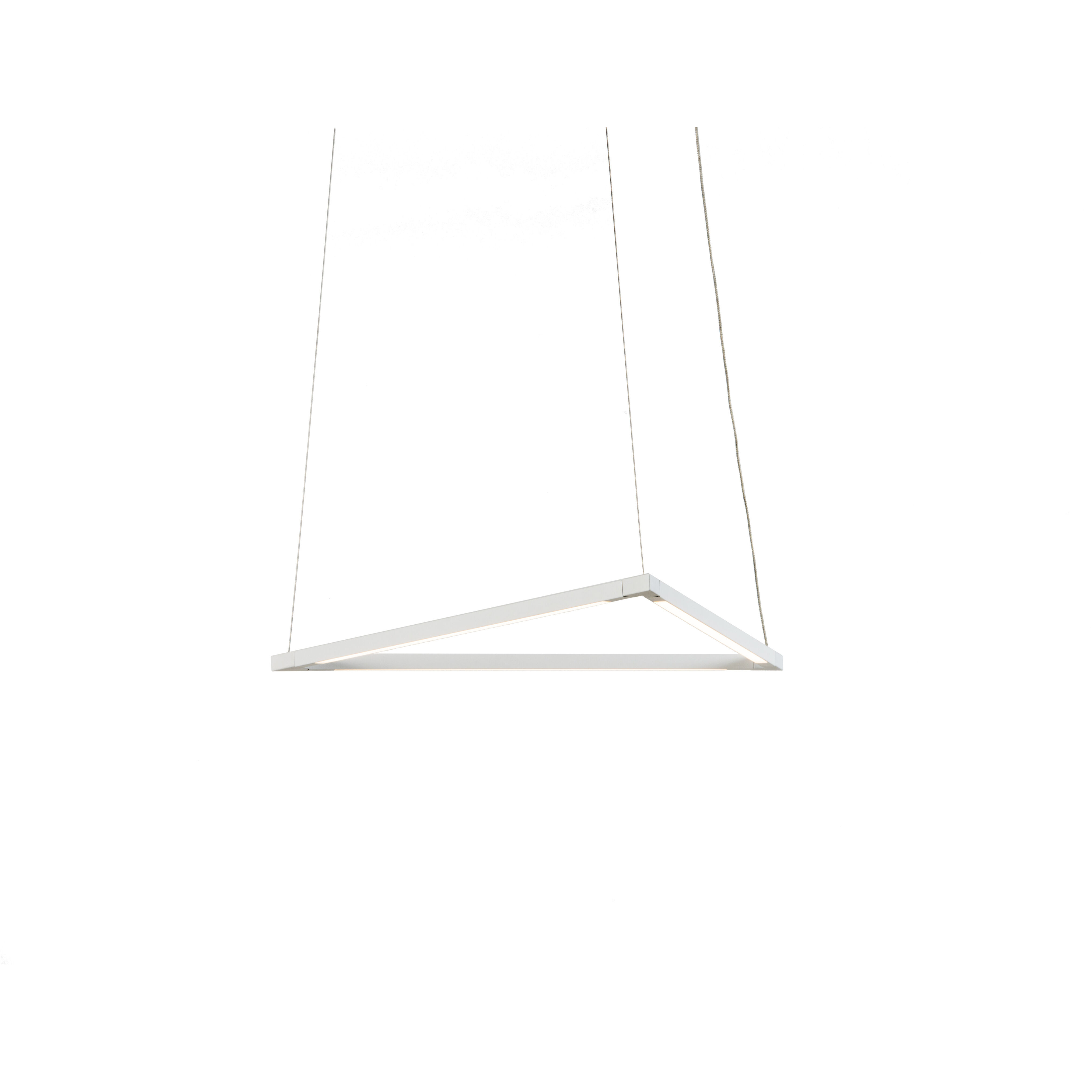 Z-Bar LED 15.9 inch Matte White Pendant Ceiling Light, Triangle
